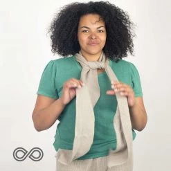 Vendor-unknown NOTTINGHAM 100% Organic Hemp Knit Scarf (Double Layer) (Unisex) (77