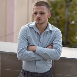 Vendor-unknown PARK PLACE 100% Organic Cotton Long-Sleeve Dress Shirt Men