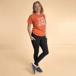 Vendor-unknown JANELLE Organic Cotton Blackout Ankle Leggings Bottoms