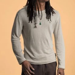 Vendor-unknown STRAVINSKY 100% Organic Linen Long-sleeve Knit Shirt (Unisex)