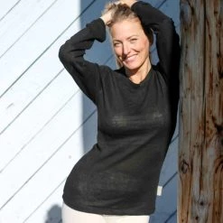 Vendor-unknown Tops HEMPTON 100% Organic Hemp Long-sleeve T-shirt Pullover