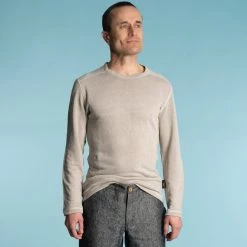 Vendor-unknown STRAVINSKY 100% Organic Linen Long-sleeve Knit Shirt (Unisex)