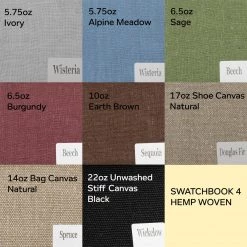 Vendor-unknown Swatch Book 4 (Hemp In Different Weights & Colors)