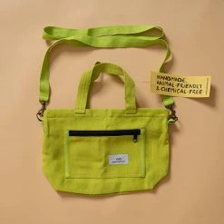 Vendor-unknown SYDNEY 100% Organic Hemp Clutch Tote (With Shoulder Strap) (12x9x3.5) (Plastic-free)