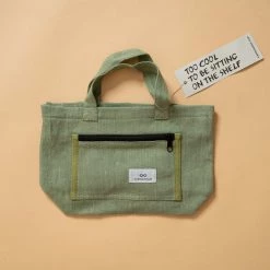 Vendor-unknown SYDNEY 100% Organic Hemp Clutch Tote (With Shoulder Strap) (12x9x3.5) (Plastic-free)