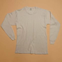 T-Shirts TACOMA 100% Organic Cotton Waffle Knit Long-Sleeve Pullover (USA) (Unisex)