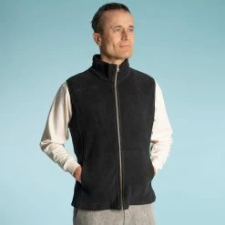 Vendor-unknown Warmwear & Outerwear LAKE TAHOE 100% Organic Cotton Fleece Zippered Vest (2 Pockets) (Unisex)