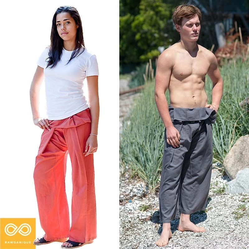 Vendor-unknown KRABI 100% Organic Cotton Thai Fisherman's Pants (Unisex) 2 Vendor-unknown KRABI 100% Organic Cotton Thai Fisherman's Pants (Unisex)