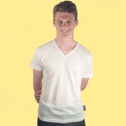 Vendor-unknown TIVOLI V-Neck Slim-Fit 100% Hemp T-Shirt T-Shirts