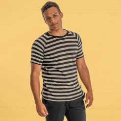 Vendor-unknown Men TRIBECA 100% Organic Hemp Striped T-shirt Top