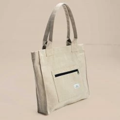 Vendor-unknown TURIN 100% Organic Hemp Personal Everyday Carryon Bag - Special Stiff Canvas Edition (Plastic-free) ShoesBags&More