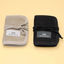 Vendor-unknown ShoesBags&More UTAH Velcro-free Organic Hemp Bifold Wallet (Clear Driver's License Window) (3.5x5)