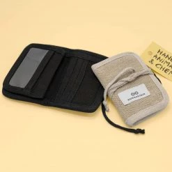 Vendor-unknown ShoesBags&More UTAH Velcro-free Organic Hemp Bifold Wallet (Clear Driver's License Window) (3.5x5)