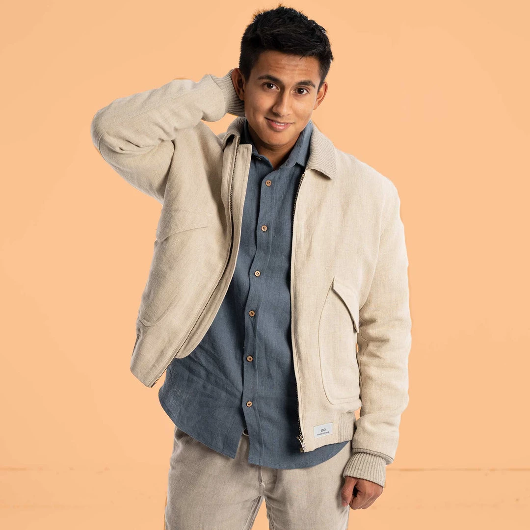 Vendor-unknown VARSITY Organic Hemp Bomber Jacket (Unisex) Warmwear & Outerwear 1 Vendor-unknown VARSITY Organic Hemp Bomber Jacket (Unisex) Warmwear & Outerwear