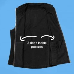 Vendor-unknown Warmwear & Outerwear LAKE TAHOE 100% Organic Cotton Fleece Zippered Vest (2 Pockets) (Unisex)