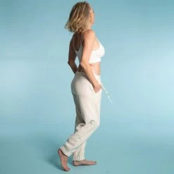 Vendor-unknown AMANDA 100% Organic Cotton Fleece Slim Jogger Pants Bottoms